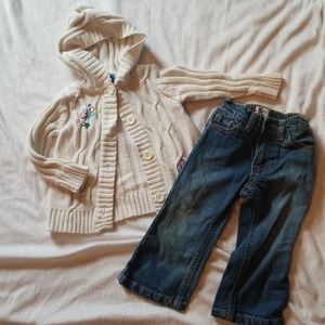 Girls 18 month bundle tcp Jean's sweater outfit